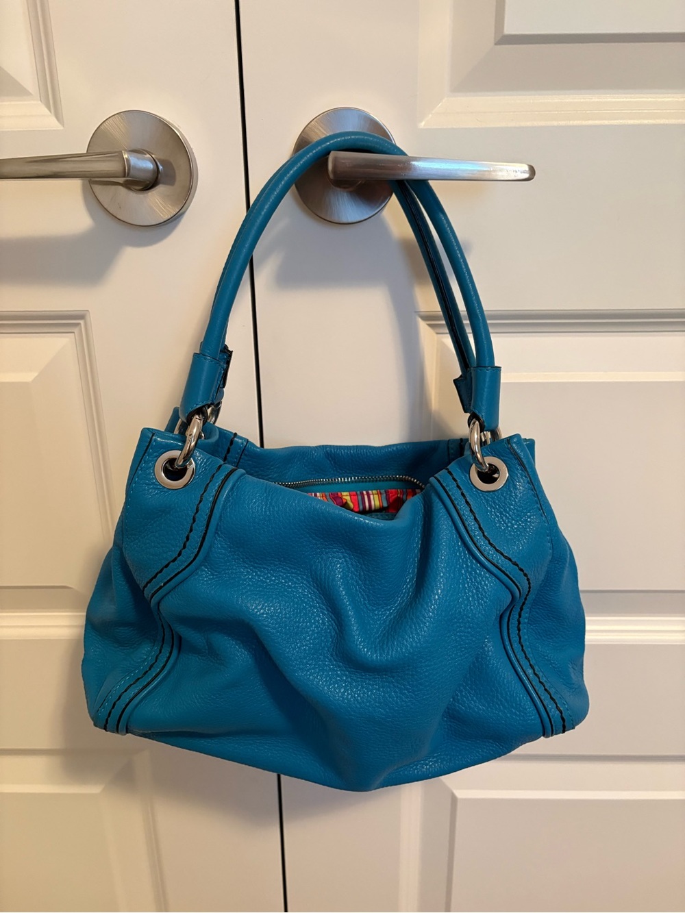 Danier Turquoise / Teal Genuine Leather Purse